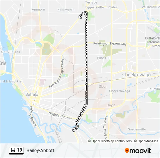 19 Bus Line Map