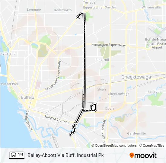 19 Bus Line Map