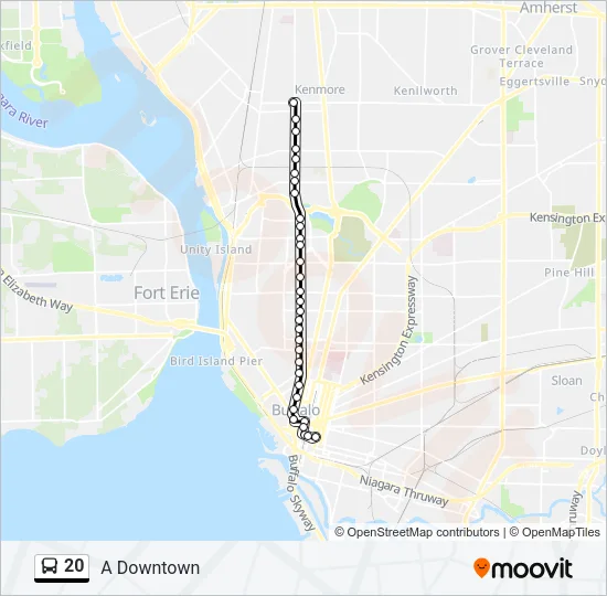 20 Bus Line Map