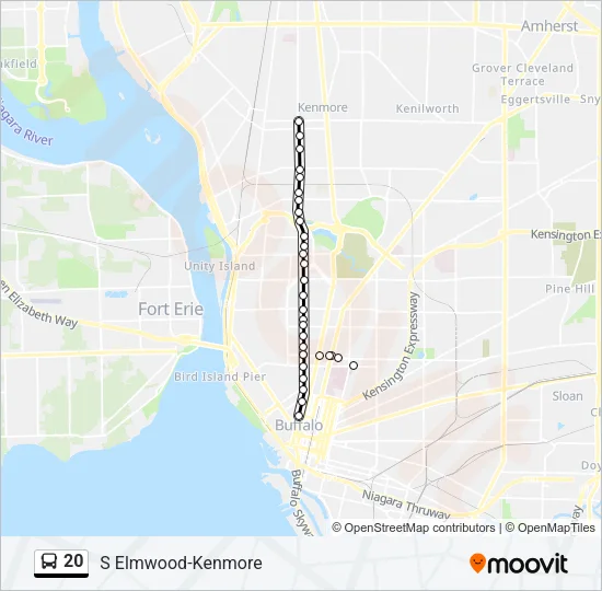 20 Bus Line Map