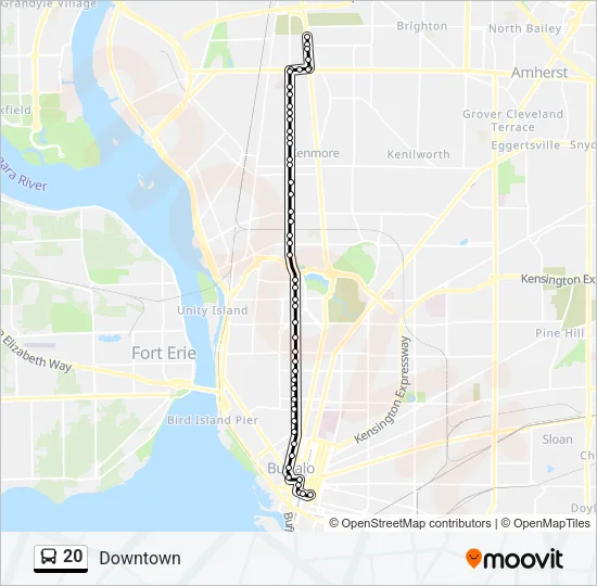 20 Bus Line Map