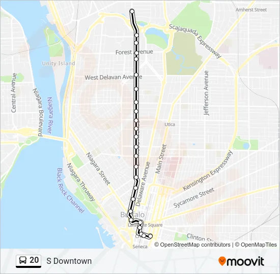 20 Bus Line Map