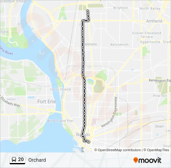 20 Bus Line Map