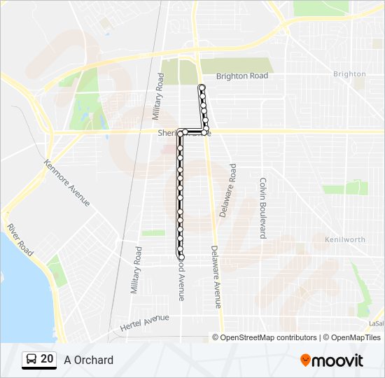 20 bus Line Map