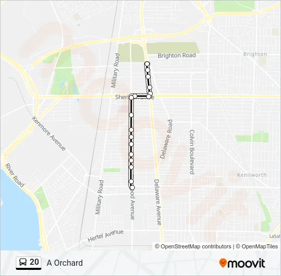 20 Bus Line Map