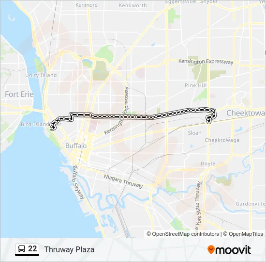 22 Bus Line Map
