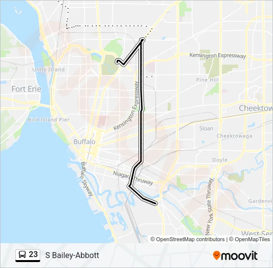 23 Bus Line Map