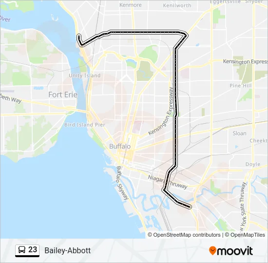 23 Bus Line Map