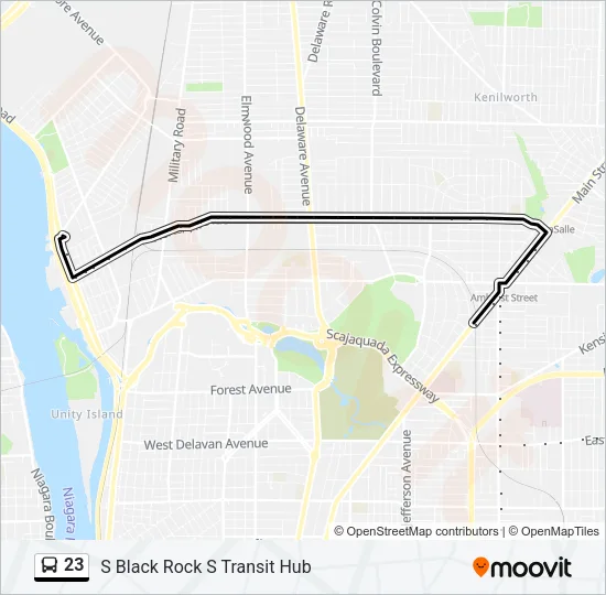 23 Bus Line Map