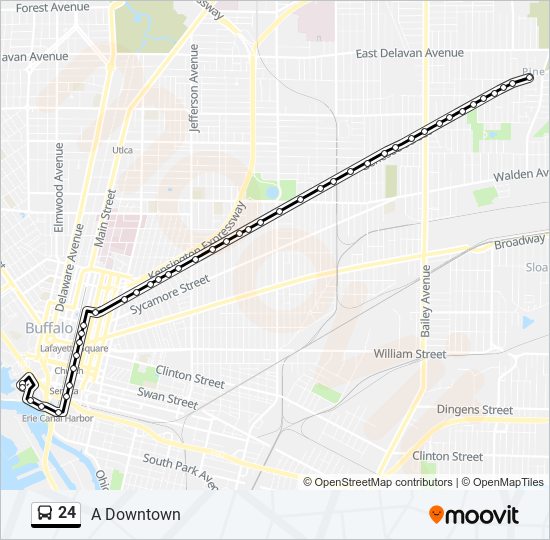 24 bus Line Map