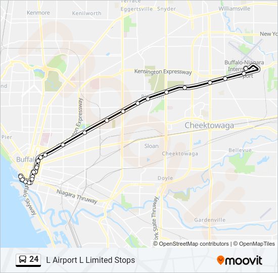 24 bus Line Map