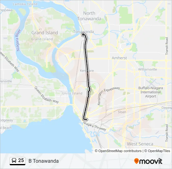 25 Bus Line Map