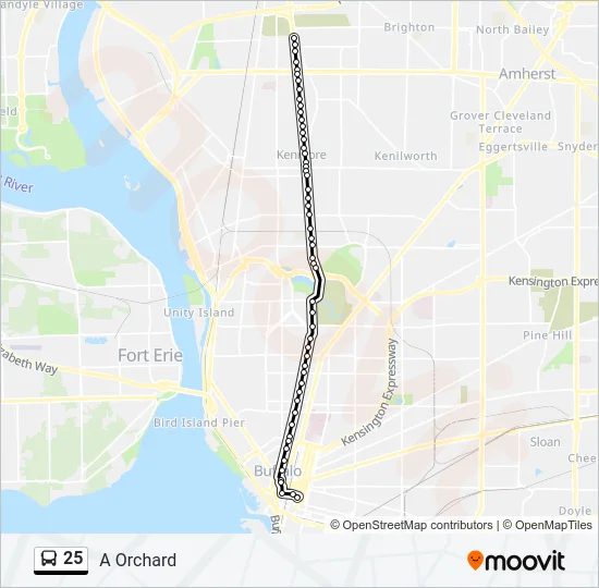 25 Bus Line Map