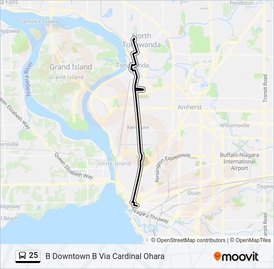 25 bus Line Map