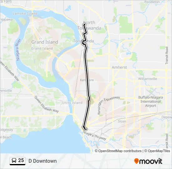 25 Bus Line Map