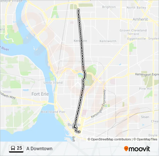 25 Bus Line Map