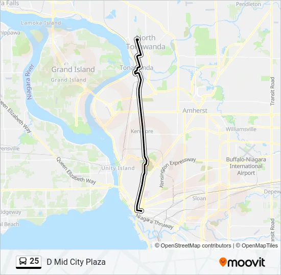 25 Bus Line Map