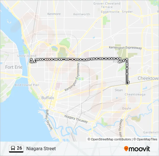 26 Bus Line Map