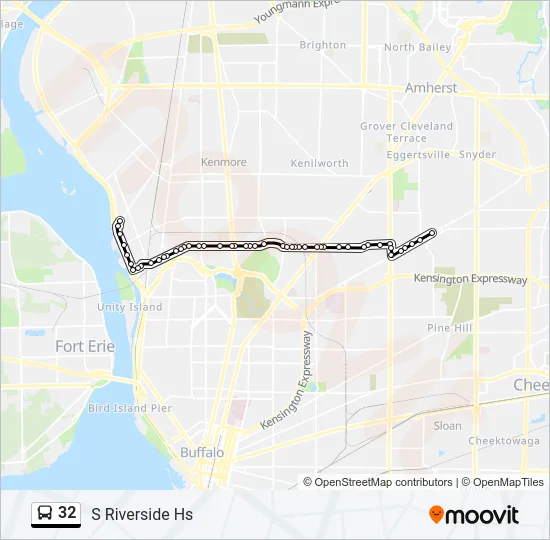 32 Bus Line Map
