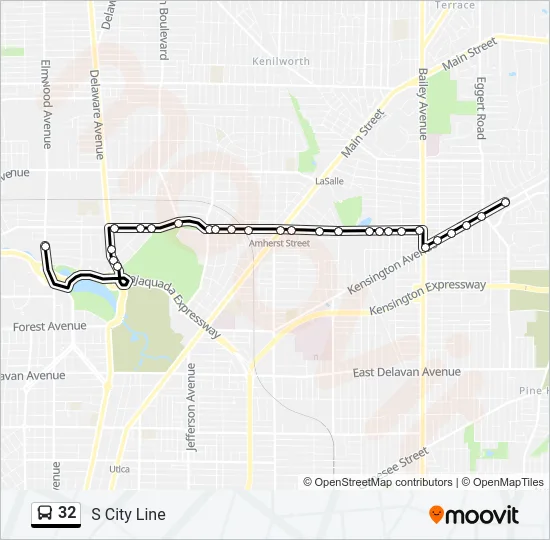 32 Bus Line Map