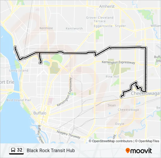 32 Bus Line Map
