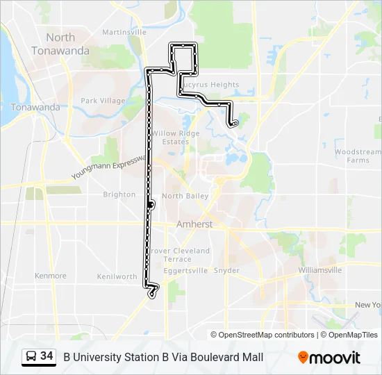 34 Bus Line Map