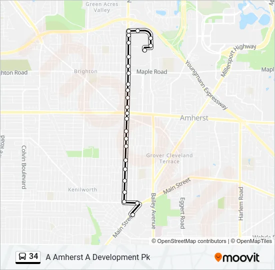 34 Bus Line Map