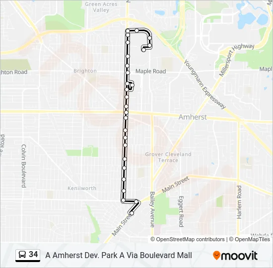 34 Bus Line Map
