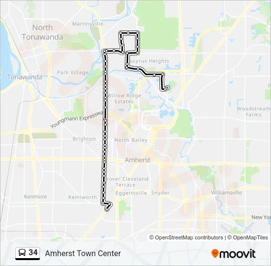34 Bus Line Map