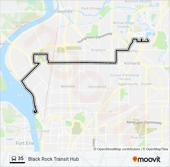 35 Bus Line Map
