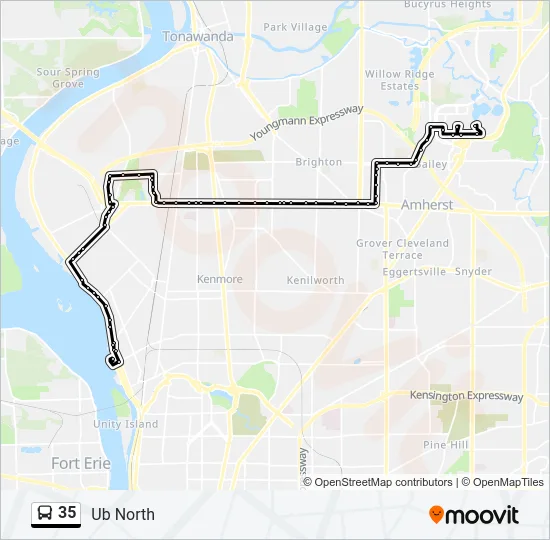 35 Bus Line Map
