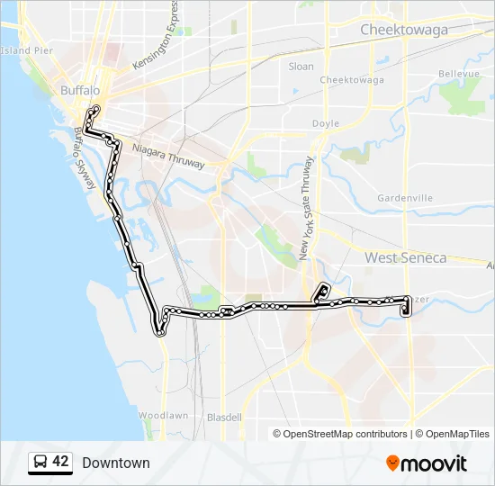 42 Bus Line Map