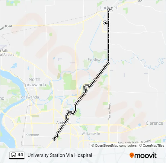 44 Bus Line Map