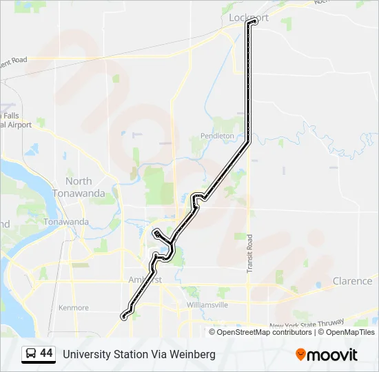 44 Bus Line Map