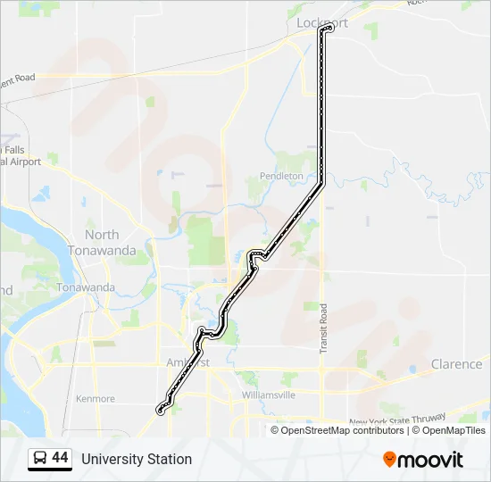 44 Bus Line Map