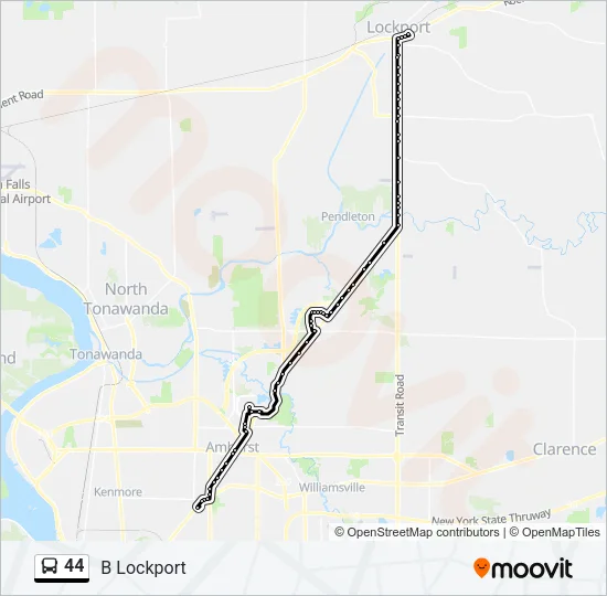 44 Bus Line Map