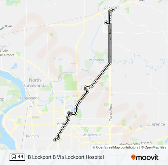 44 Bus Line Map