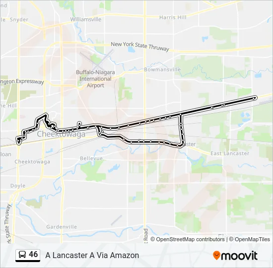 46 Bus Line Map