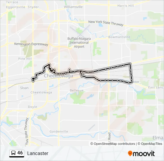 46 Bus Line Map