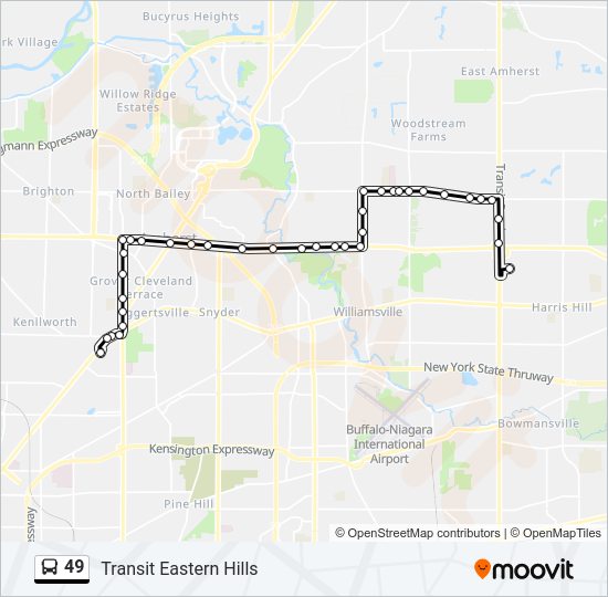 49 bus Line Map