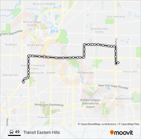 49 Bus Line Map