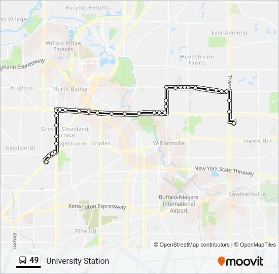 49 Bus Line Map