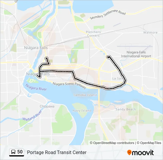 50 Bus Line Map