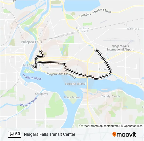 50 Bus Line Map