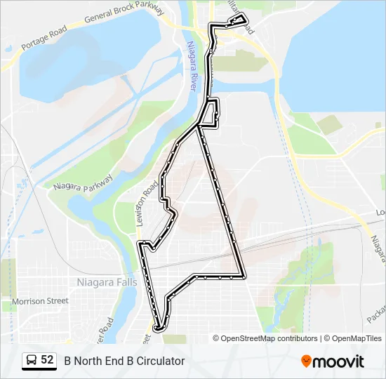 52 Bus Line Map