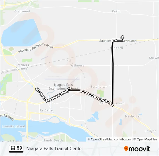 59 Bus Line Map