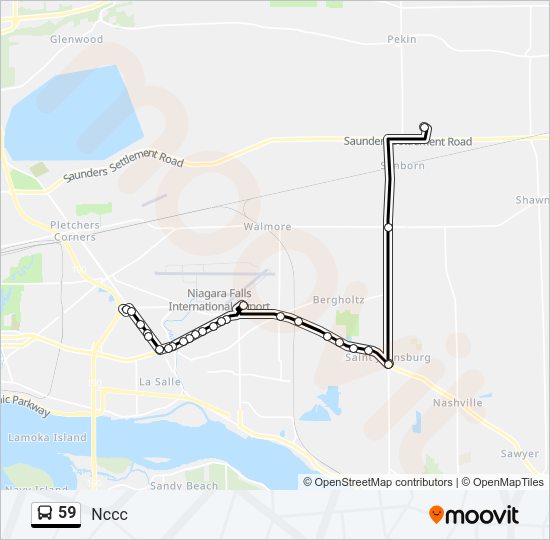 59 bus Line Map