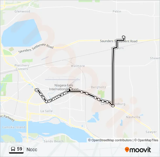 59 Bus Line Map