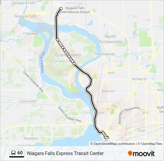 60 Bus Line Map