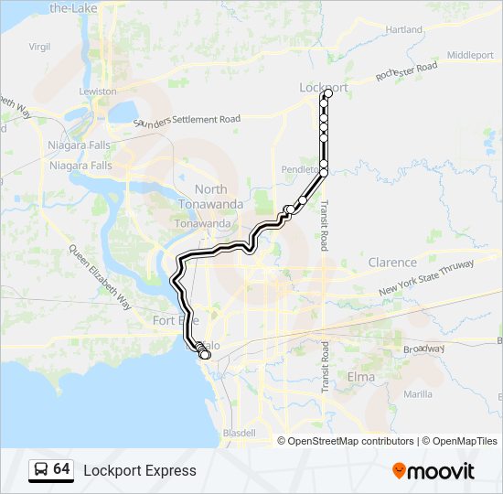 64 bus Line Map